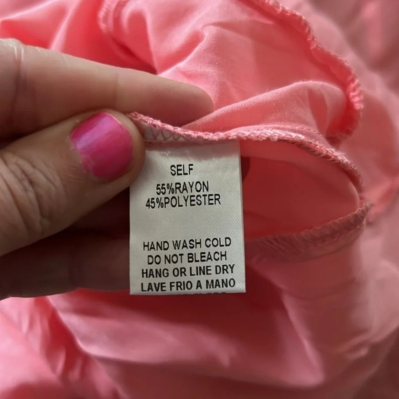 NWT Coral Size Large Bat Wing Silky Rayon / Polyester Women”s Blouse - Picture 9 of 9